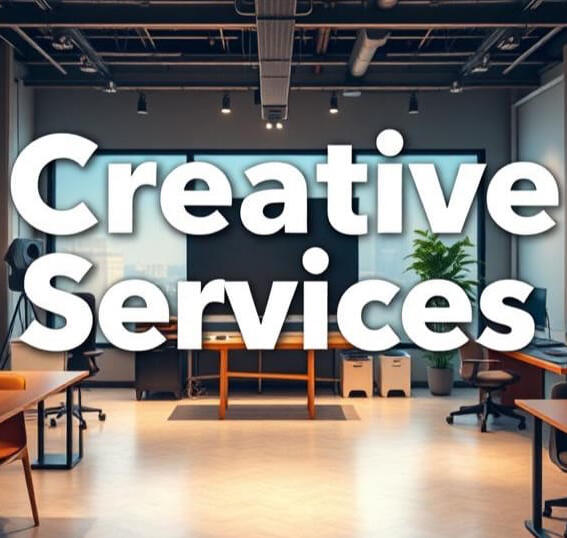 Creative Services that we offer: graphic design, web design, copywriting, video production, marketing strategy, SEO optimization, branding, and print design.