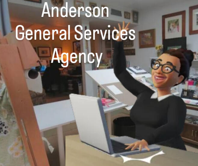 Avatar in a studio Anderson General Services Agency